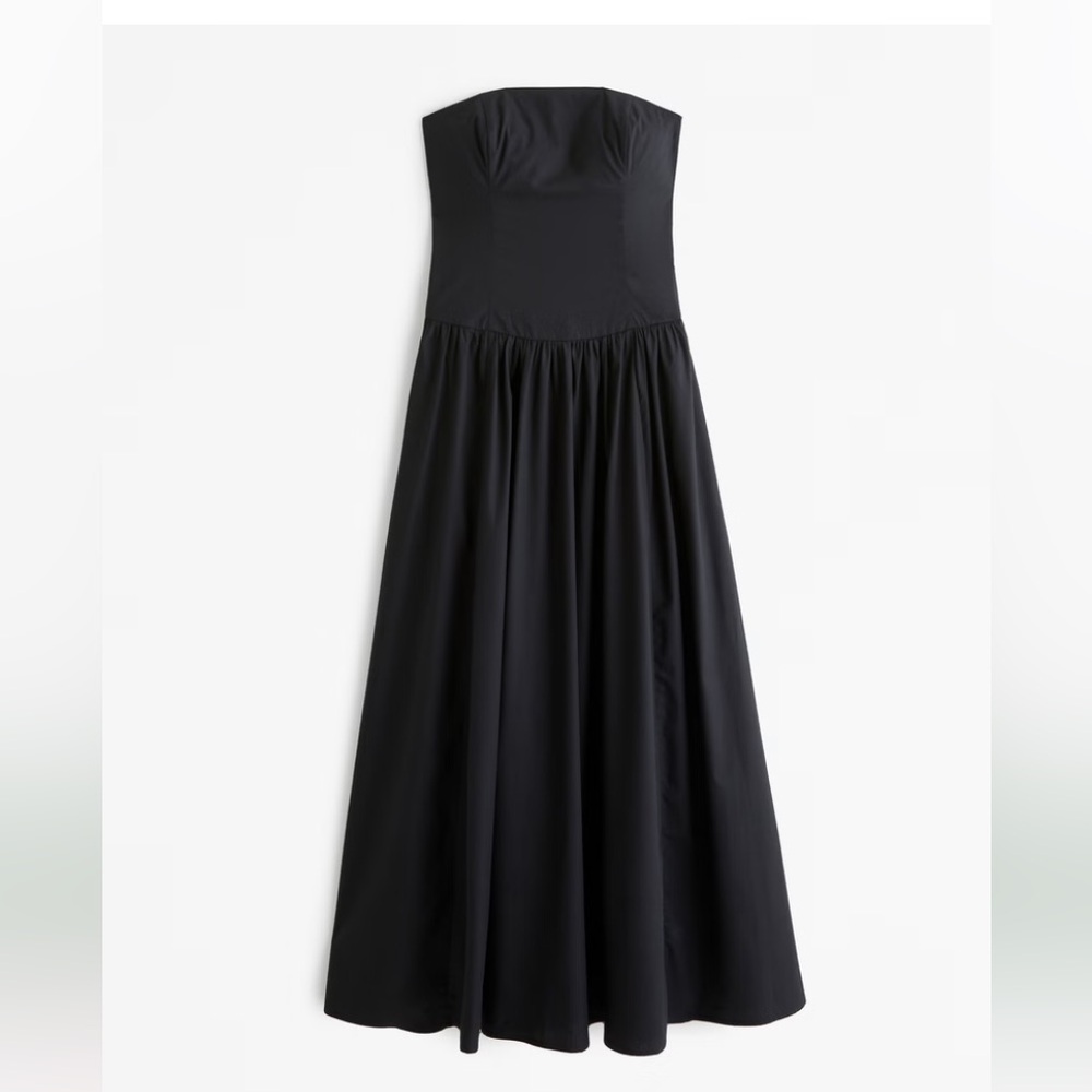 Abercrombie & Fitch Strapless Drop-waist Maxi Dress